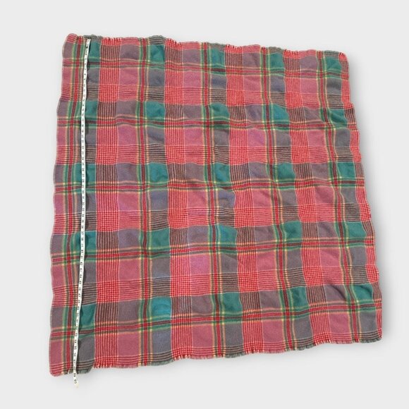 Vintage Ralph Lauren Plaid 100% Wool Blanket Madras MADE IN USA WPL-6280 *SHRUNK - Picture 3 of 9